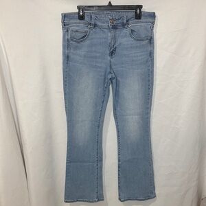 American Eagle Super Stretch Kick Boot Jeans 14 Regular